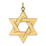 14k Polished Solid Star of David Pendant - XR-5E90987B-6383