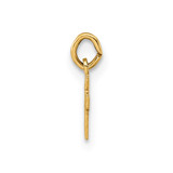 14k Polished Solid Tiny Heart Cross Pendant