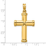 14k Polished Stamping Cross Pendant - K6-341DFBAE-7372