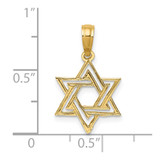 14K Polished Star Of David Charm - K8-8C2366A2-9914