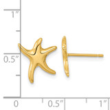 14k Polished Starfish Post Earrings