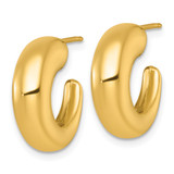 14k Polished Tapered Hollow C-Hoop Post Earrings