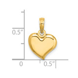 14K Polished Teardrop Heart Charm - K7-F7DEFA78-5407