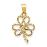 14K Polished Trinity Clover Pendant