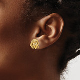 14k Polished Triple Knot Post Earrings - T5-ABF3CD74-6651