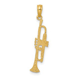 14K Polished Trumpet Charm