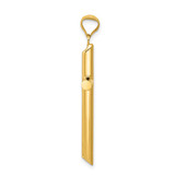 14k Polished Tube Cross Pendant - K6-27167B3E-5961