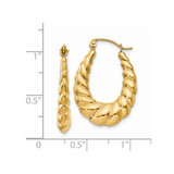 14k Polished Twisted Hollow Hoop Earrings - S8-05E9D59A-8432