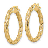 14K Polished Twisted Hoop Earrings - TF-D69519BE-2921