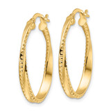 14K Polished Twisted Oval Hoop Earrings - TF-36CE4992-9807
