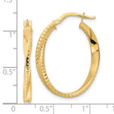 14K Polished Twisted Oval Hoop Earrings - TF-36CE4992-9807