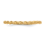 14k Polished Twisted Rope Ring - R6-B73E9EDB-3147