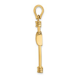 14k Polished w/ X In Center of Cross Charm