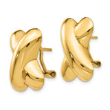 14k Polished X Omega Back Post Earrings - E1-C5DF62BF-9811