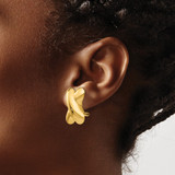 14k Polished X Omega Back Post Earrings - E1-D1920110-8021