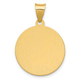 14K Polished/Satin Hollow Spanish St. Anthony Medal Pendant