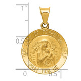 14k Polished/Satin Our Lady Perpetual Help Medal Hollow Pendant