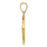 14K Polished/Satin Spanish Our Lady Guadalupe Hollow Medal