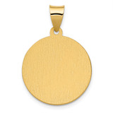 14K Polished/Satin St. Agatha Hollow Medal Pendant