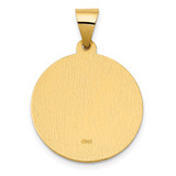 14K Polished/Satin St. Clare Hollow Medal Pendant