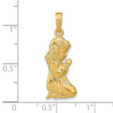 14k Praying Girl Pendant - C2-67B371F0-6404