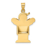 14k Puffed Boy w/Hat on Right Engravable Charm