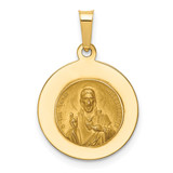 14K Queen Of The Holy Scapular Reversible Medal Hollow Pendant - XR-7E3537C9-8148