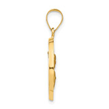 14K Queen Of The Holy Scapular Reversible Medal Hollow Pendant - XR-EBE5FE9C-3680