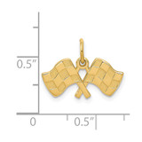 14k Racing Flags Charm