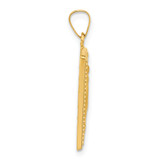 14K Rectangular Hollow Miraculous Medal