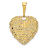 14k Reversible 50th ANNIVERSARY Charm
