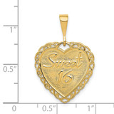 14k Reversible SWEET 16 Charm