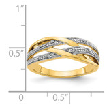 14k Rhodium Diamond Ring