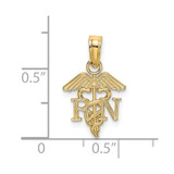 14K RN Caduceus Charm - K2-1A8ED2F3-3539