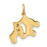 14k Roller Skates Charm
