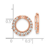 14k Rose Gold 1 1/2 carat Lab Grown Diamond VS/SI+ G+ Circle Earring Jackets