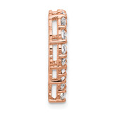 14k Rose Gold 1 1/2 carat Lab Grown Diamond VS/SI+ G+ Complete Heart Chain Slide Pendant