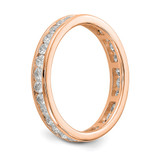 14k Rose Gold 1 carat Lab Grown Diamond VS/SI+ G+ Complete Channel Set Size 7 Eternity Band