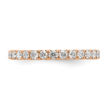 14k Rose Gold 1 carat Lab Grown Diamond VS/SI+ G+ Size 5 Shared Prong Eternity Band