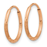 14k Rose Gold 1.25mm Diamond-cut Endless Hoop Earring - XY-1ECFC725-2482