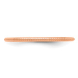 14K Rose Gold 1.2mm Beaded Stackable Band Size 4.5