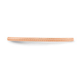14K Rose Gold 1.2mm Beaded Stackable Band Size 8.5