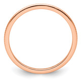 14K Rose Gold 1.2mm Beaded Stackable Band Size 9.5