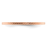 14K Rose Gold 1.2mm Criss-Cross Pattern Stackable Band Size 5.5