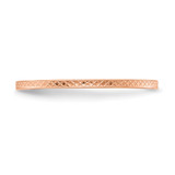 14K Rose Gold 1.2mm Criss-Cross Pattern Stackable Band Size 7.5