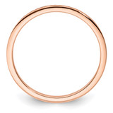 14K Rose Gold 1.2mm Criss-Cross Pattern Stackable Band Size 8