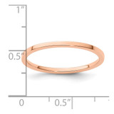 14K Rose Gold 1.2mm Flat Polished Stackable Band Size 4.5