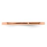 14K Rose Gold 1.2mm Flat Polished Stackable Band Size 6.5