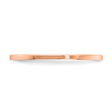 14K Rose Gold 1.2mm Flat Polished Stackable Band Size 7.5