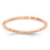 14K Rose Gold 1.2mm Flat Satin Stackable Band Size 5